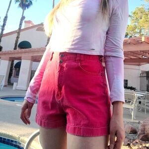 Canyon River Blues High Waisted cotton Pink Shorts